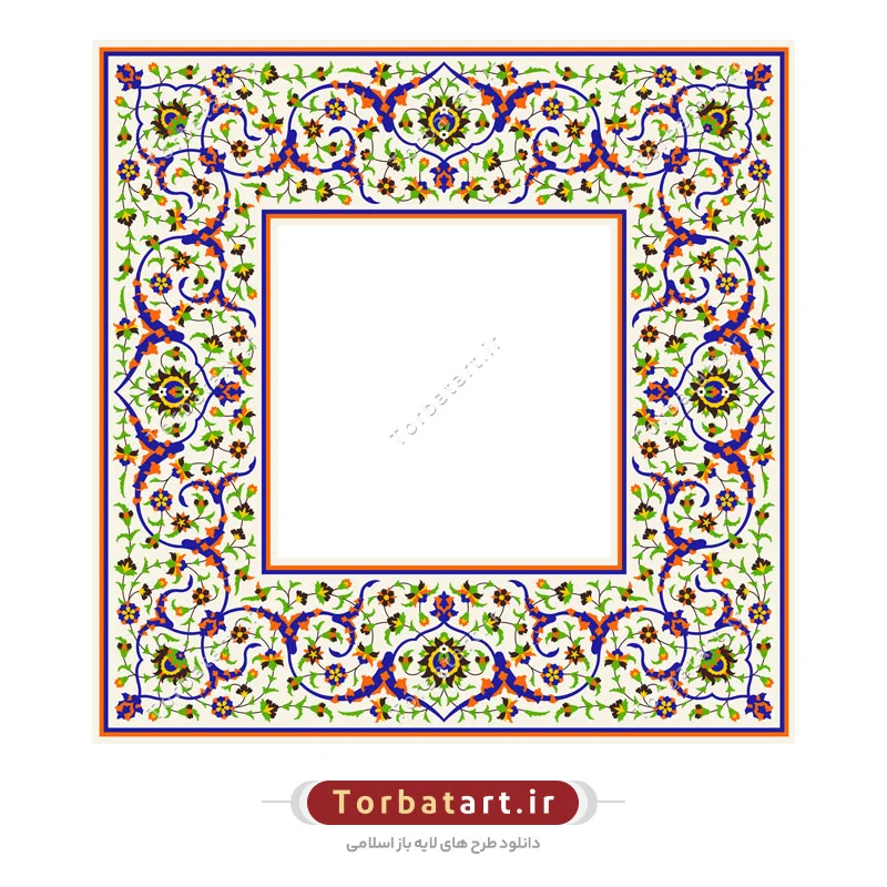 قاب نقوش گل و بوته