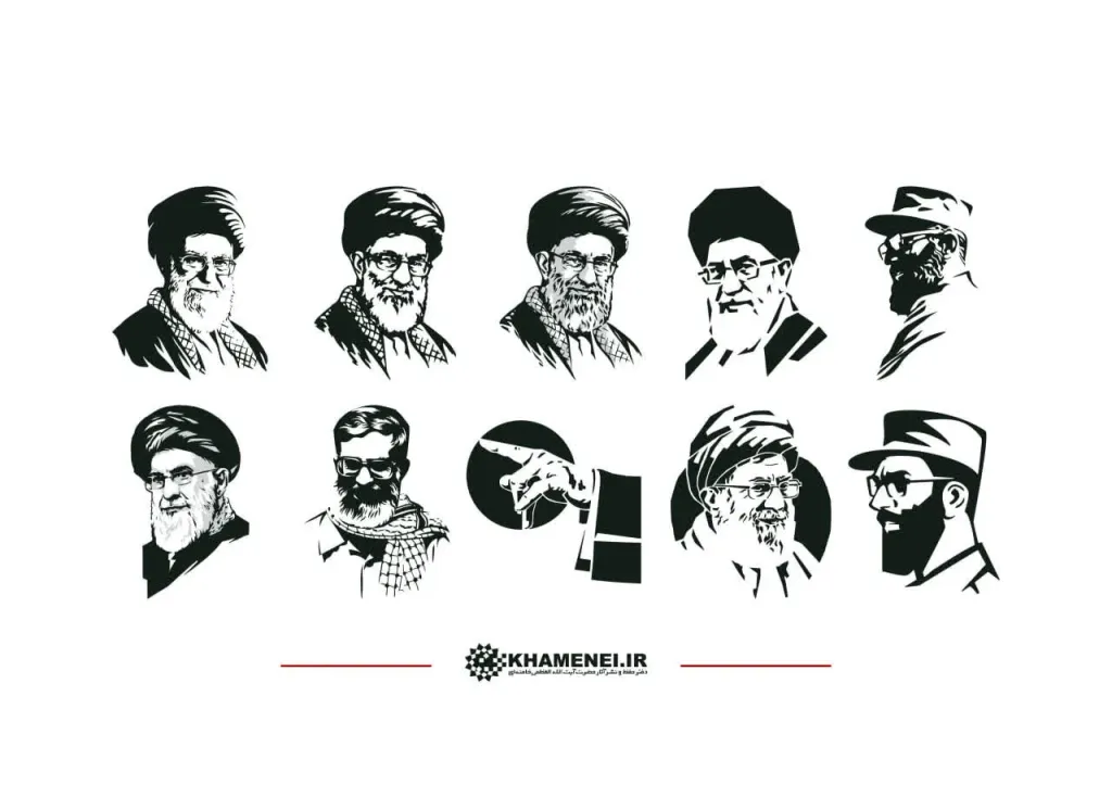 مجموعه تصاویر شابلونی شهید امام خامنه‌ای