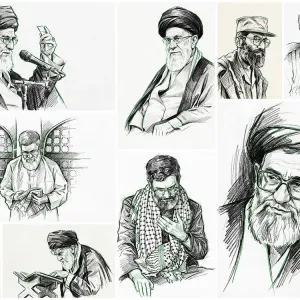 مجموعه نقاشی دیجیتال رهبر شهید