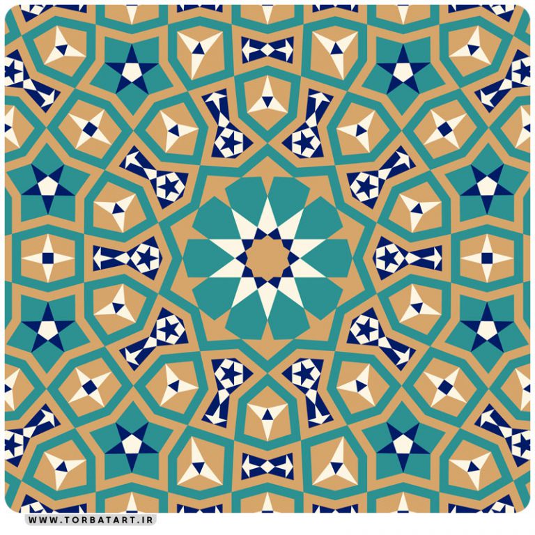 وکتور اسلیمی نقش کاشی