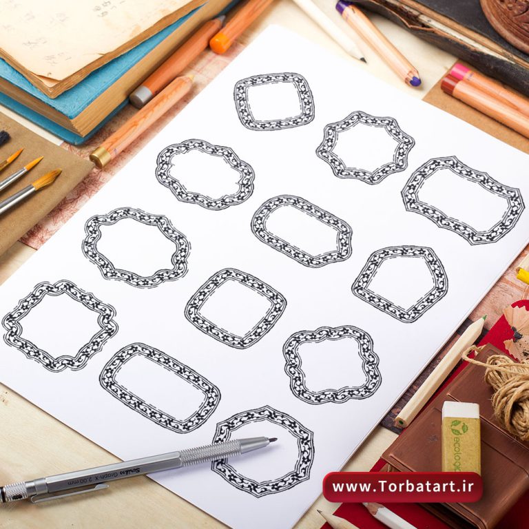 12 عدد وکتور قاب و کادر اسلیمی – بخش نهم