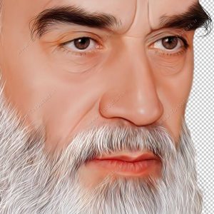 چهره امام خمینی بدون پس زمینه2