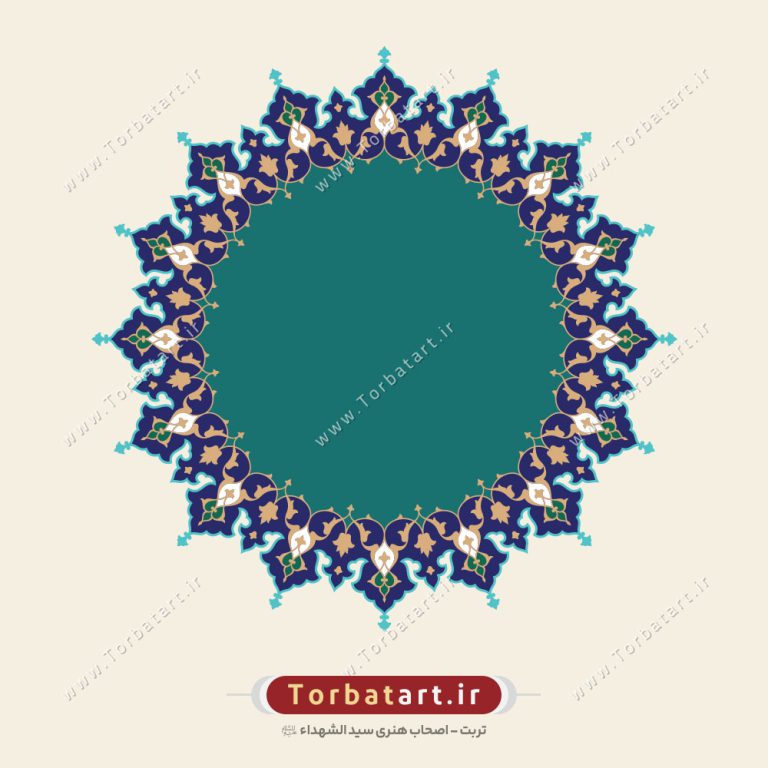وکتور تذهیب شمسه اسلیمی