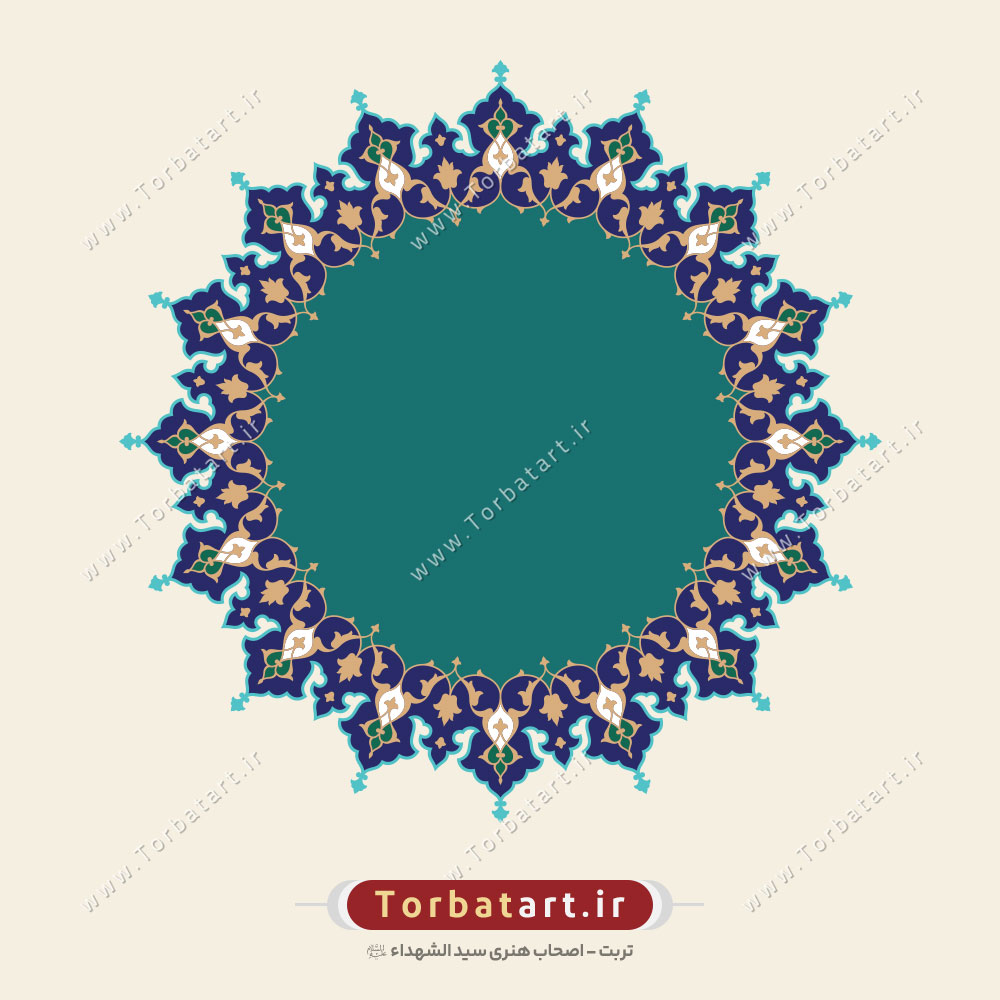 وکتور تذهیب شمسه اسلیمی