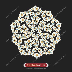 نقش وکتور شمسه اسلیمی
