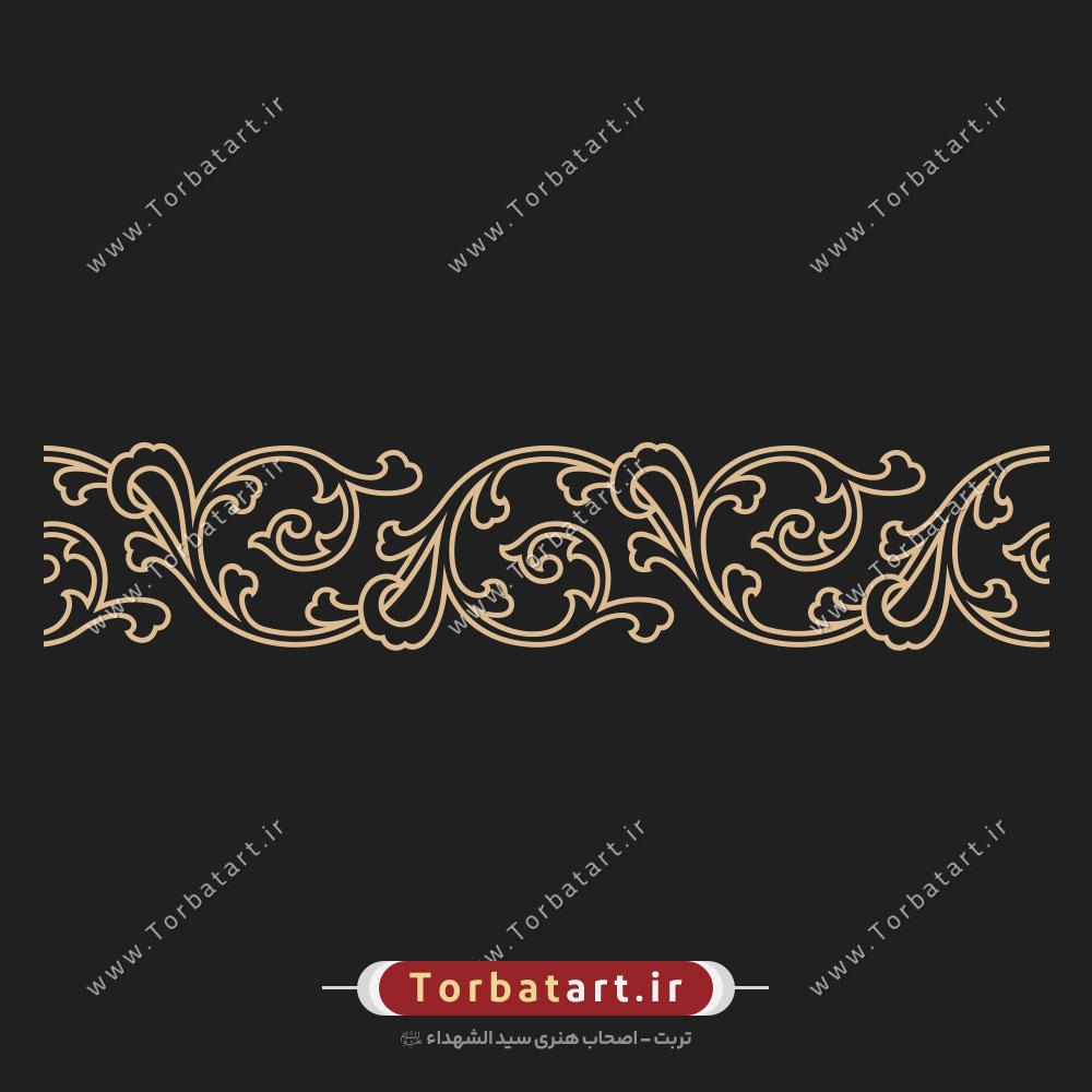 طرح وکتور حاشیه گلدار تزئینی