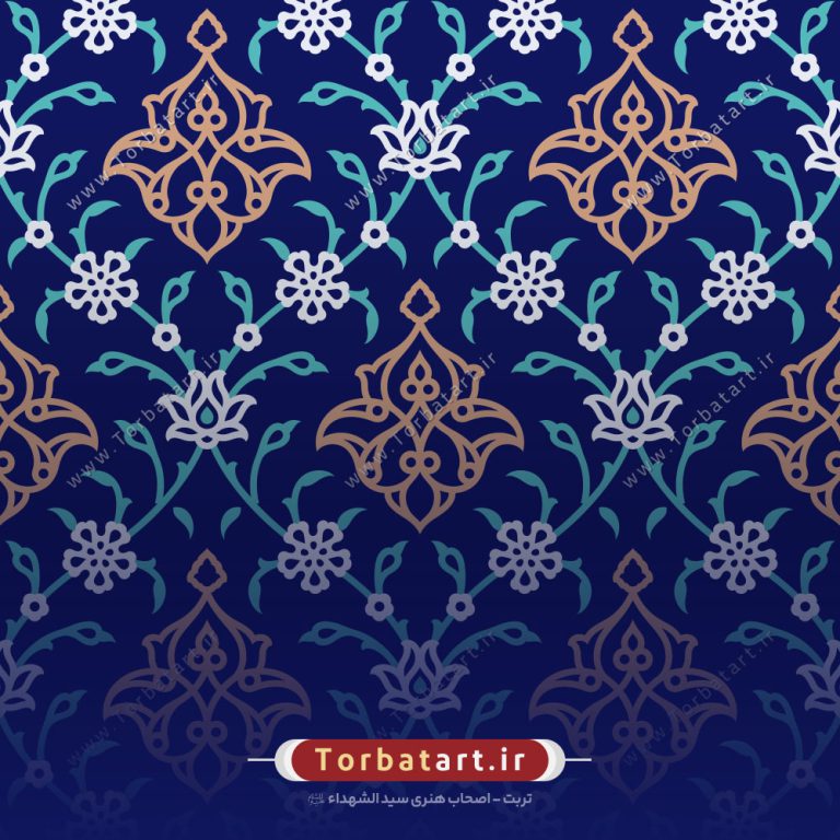 وکتور پترن اسلیمی گلدار