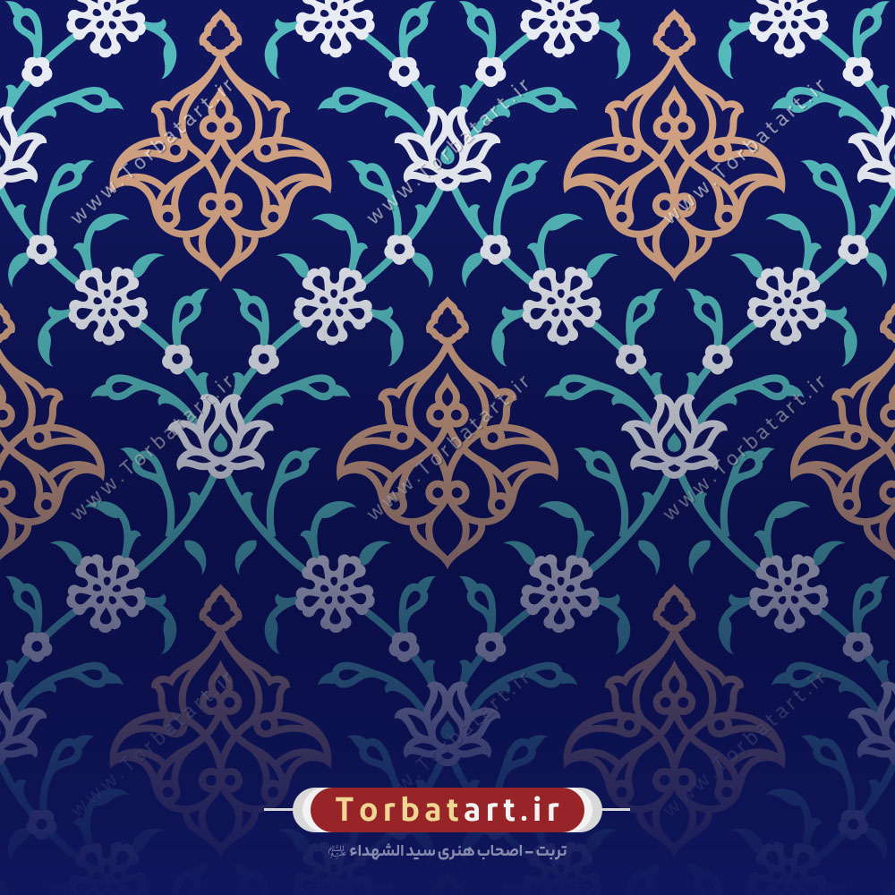 وکتور پترن اسلیمی گلدار