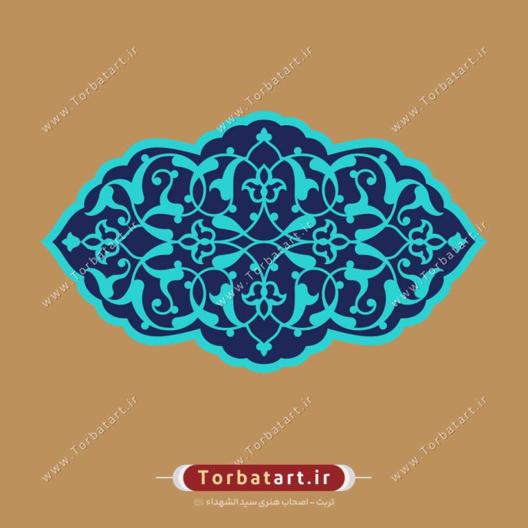 قاب اسلیمی با نقوش تزئینی