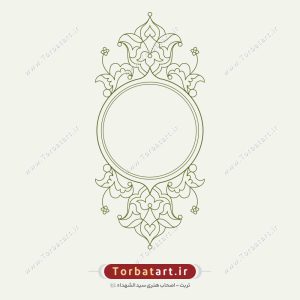 وکتور قاب دایره تزئینی