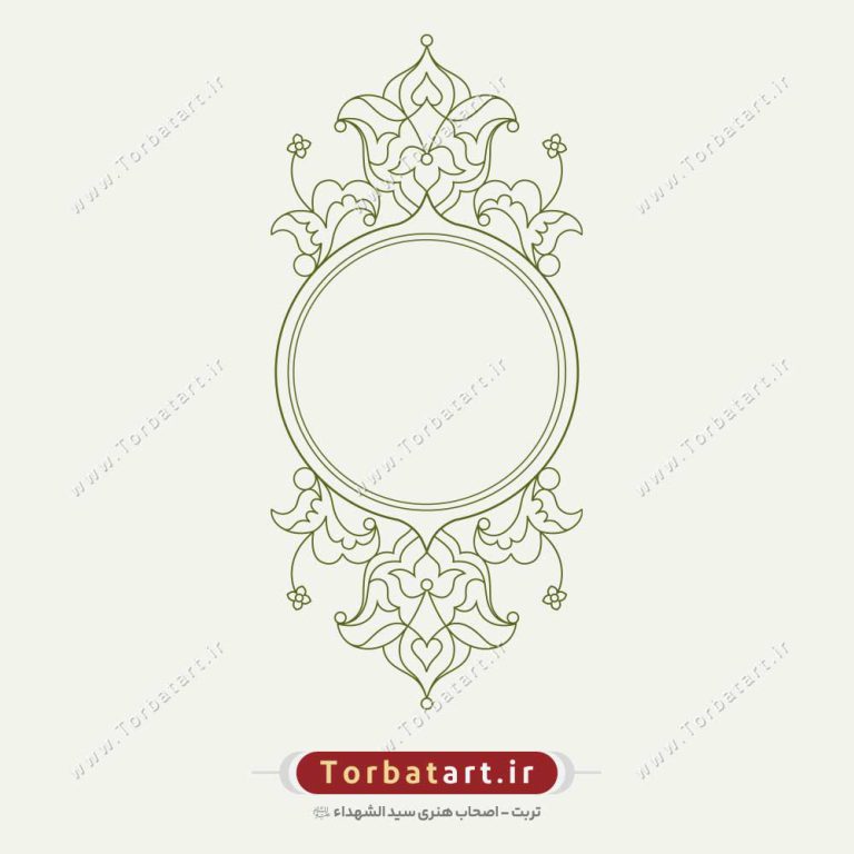 وکتور قاب دایره تزئینی