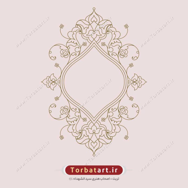وکتور قاب تزئینی اسلیمی