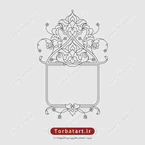 وکتور قاب مربع تزئینی