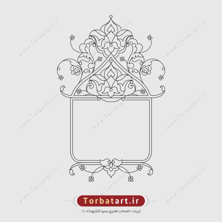 وکتور قاب مربع تزئینی