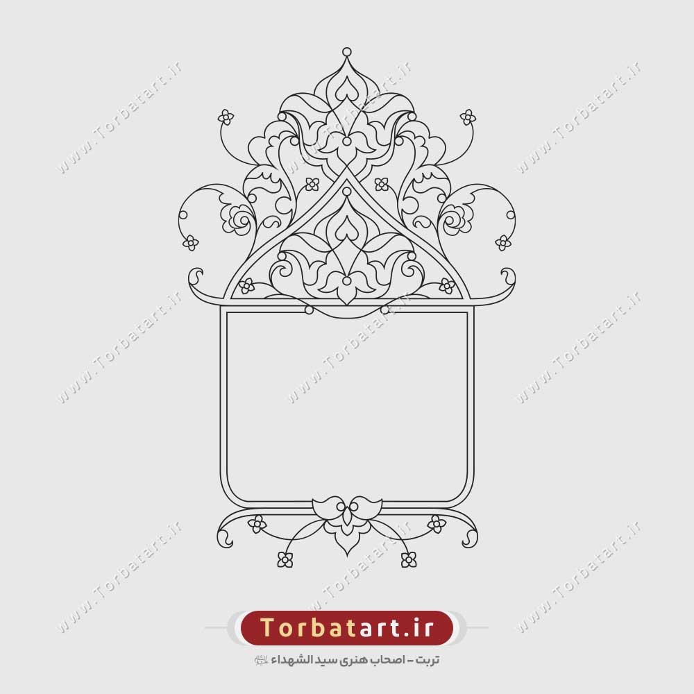 وکتور قاب مربع تزئینی
