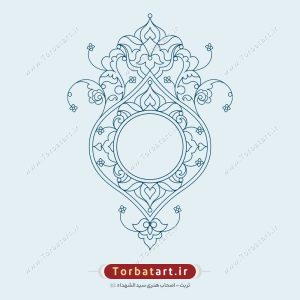 وکتور تزئینی قاب اسلیمی