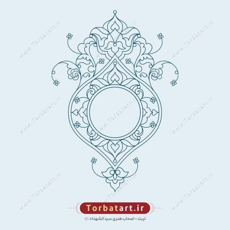 وکتور تزئینی قاب اسلیمی
