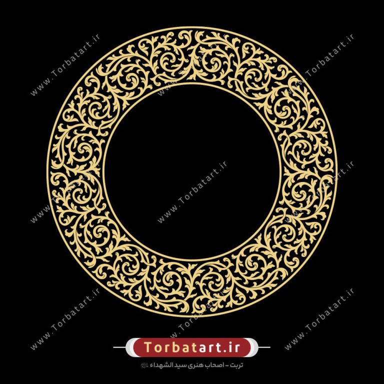 وکتور اسلیمی گلدار دایره ای