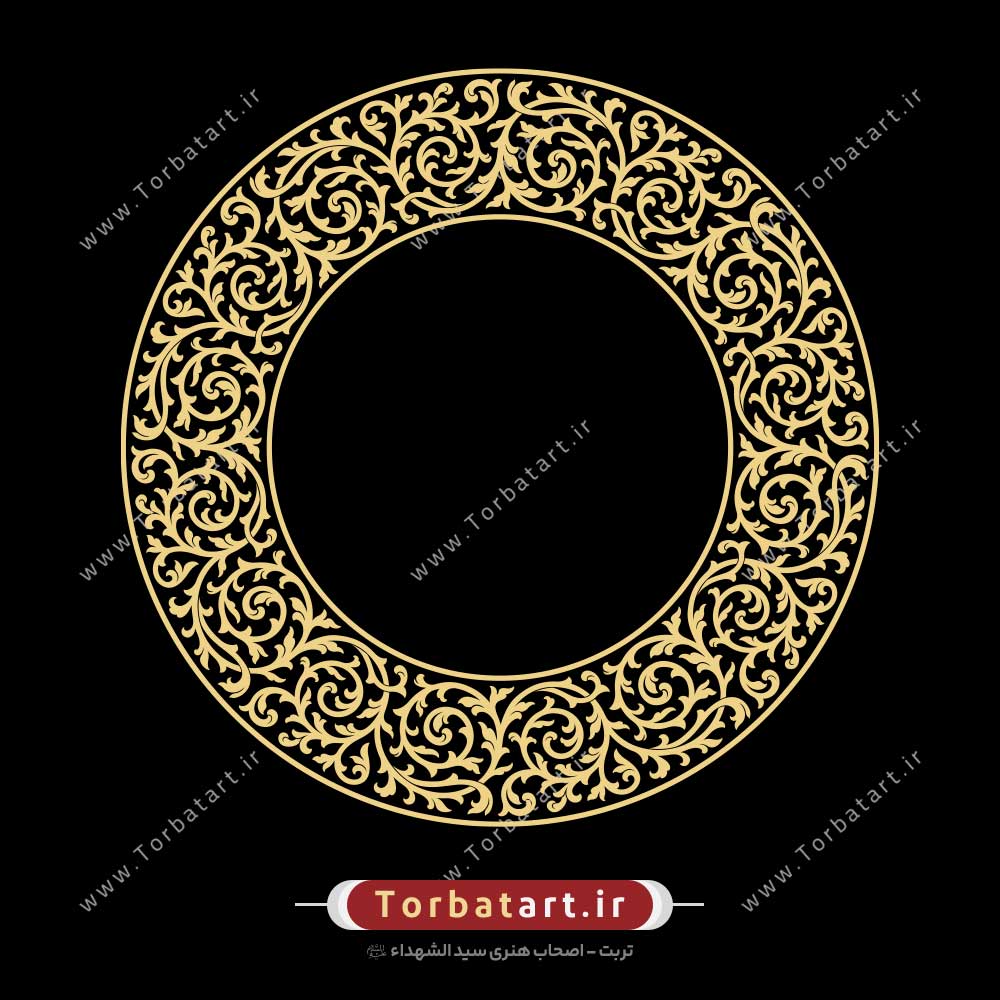 وکتور اسلیمی گلدار دایره ای