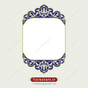 وکتور کادر اسلیمی عمودی با نقوش تزئینی