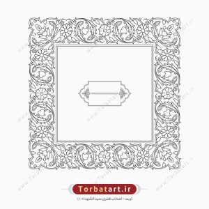 وکتور قاب تذهیب ایرانی