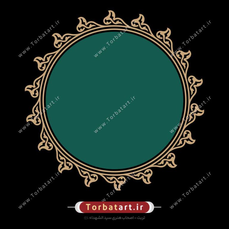 وکتور قاب دایره اسلیمی