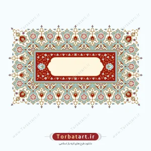 وکتور حاشیه و قاب تذهیب
