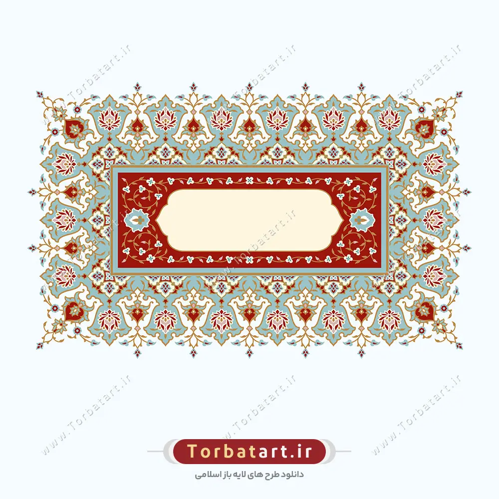 وکتور حاشیه و قاب تذهیب
