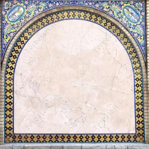 عکس قاب مربعی کاشی کاری با نقوش اسلیمی (2)