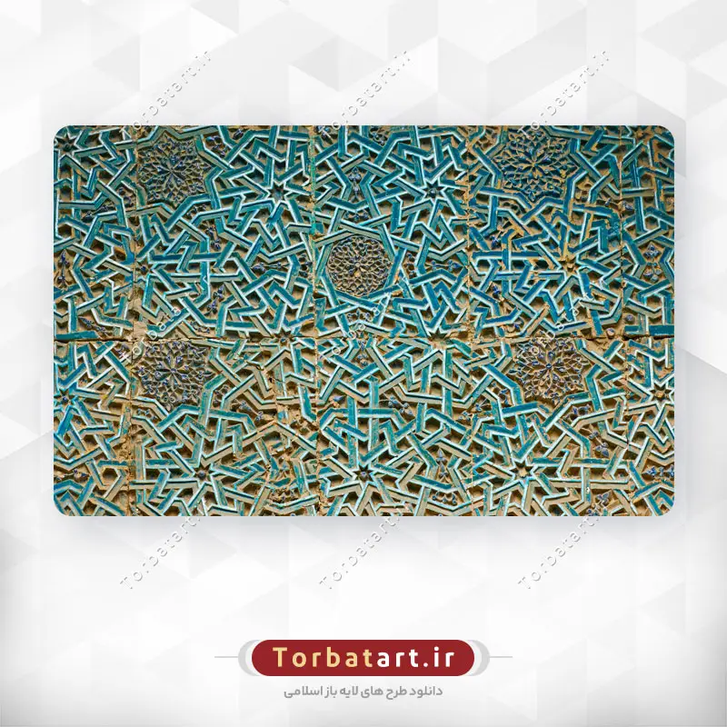 عکس موزاییک هفت ضلعی از مقبره حجه احمد سمرقند