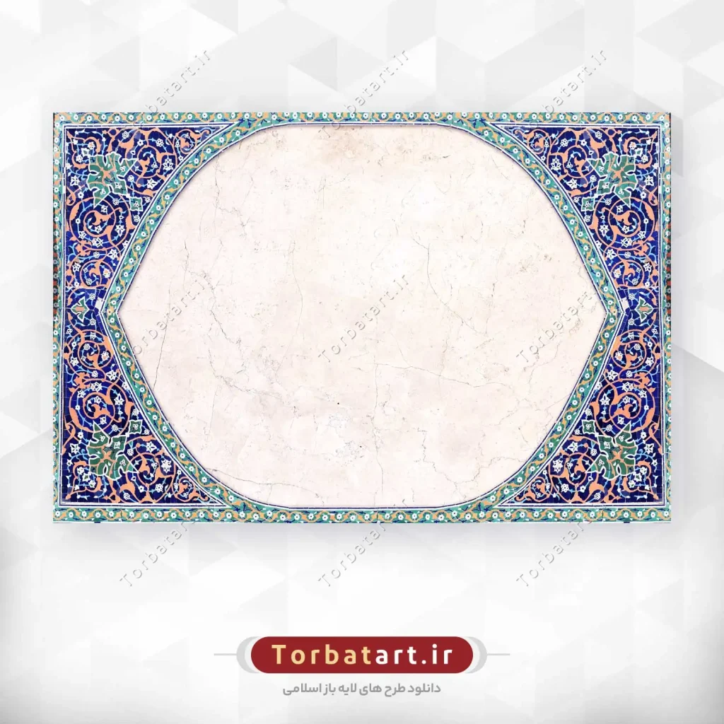 عکس کاشی کاری ایرانی با تزئینات اسلیمی