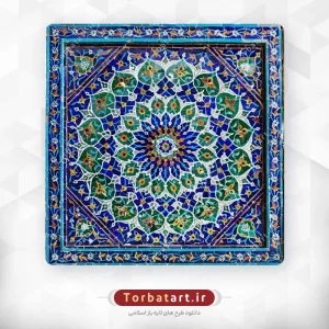 عکس کاشی کاری سنتی با نقوش تزئینی