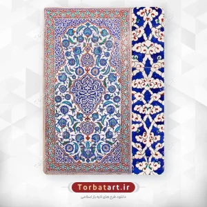 عکس کاشی کاری سنتی با نقوش گل و بوته