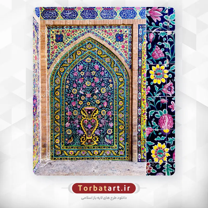 عکس کاشی کاری مسجد آقا بزرگ کاشان
