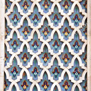 عکس کاشی کاری مسجد حسن دوم در مراکش (2)