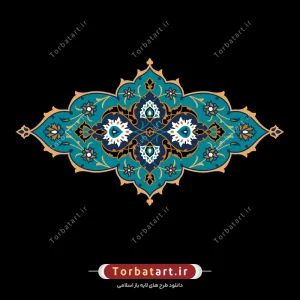 نقش تزئینی کاشی کاری به صورت وکتور