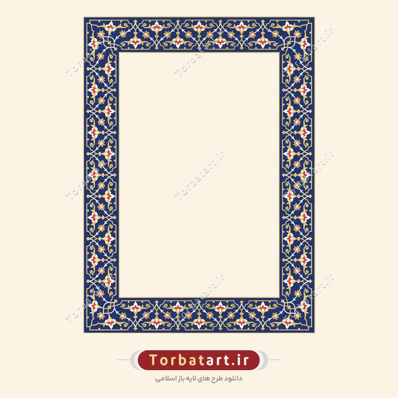 وکتور قاب اسلیمی عمودی