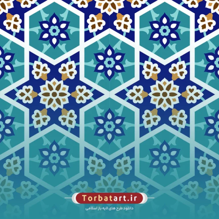 وکتور کاشی کاری فیروزه ای