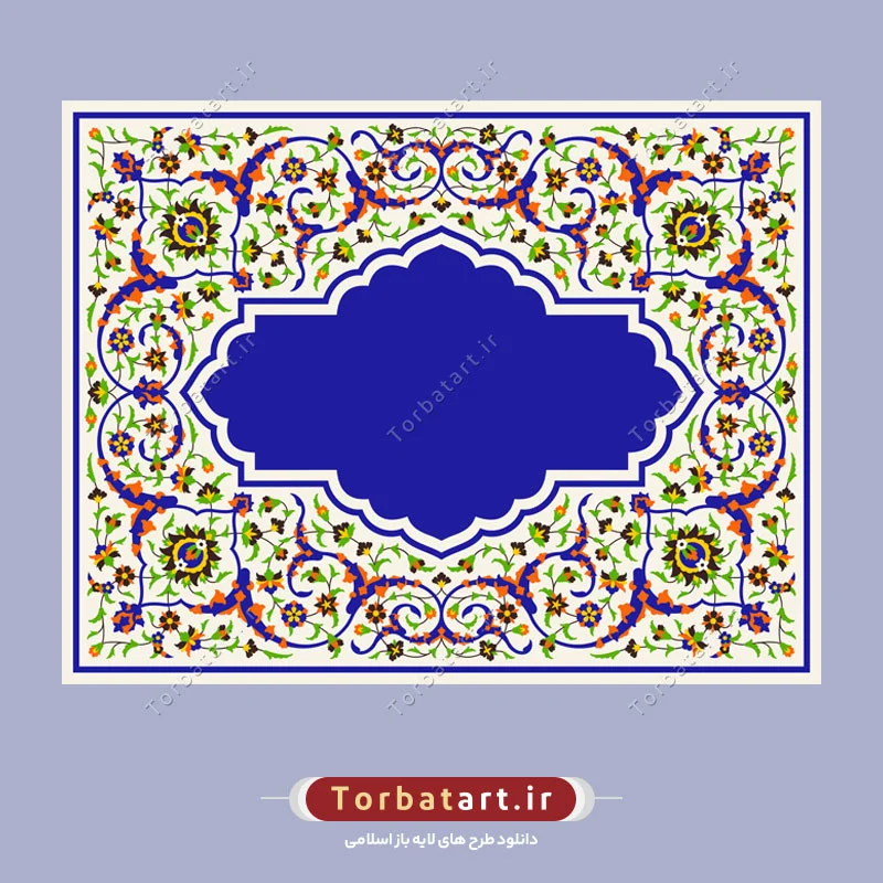 قاب اسلیمی با نقوش گل و بوته