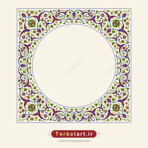 قاب اسلیمی با نقوش گل و بوته