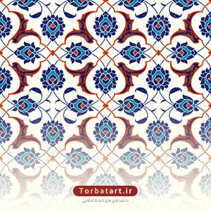 پترن اسلیمی با گل شاه عباسی