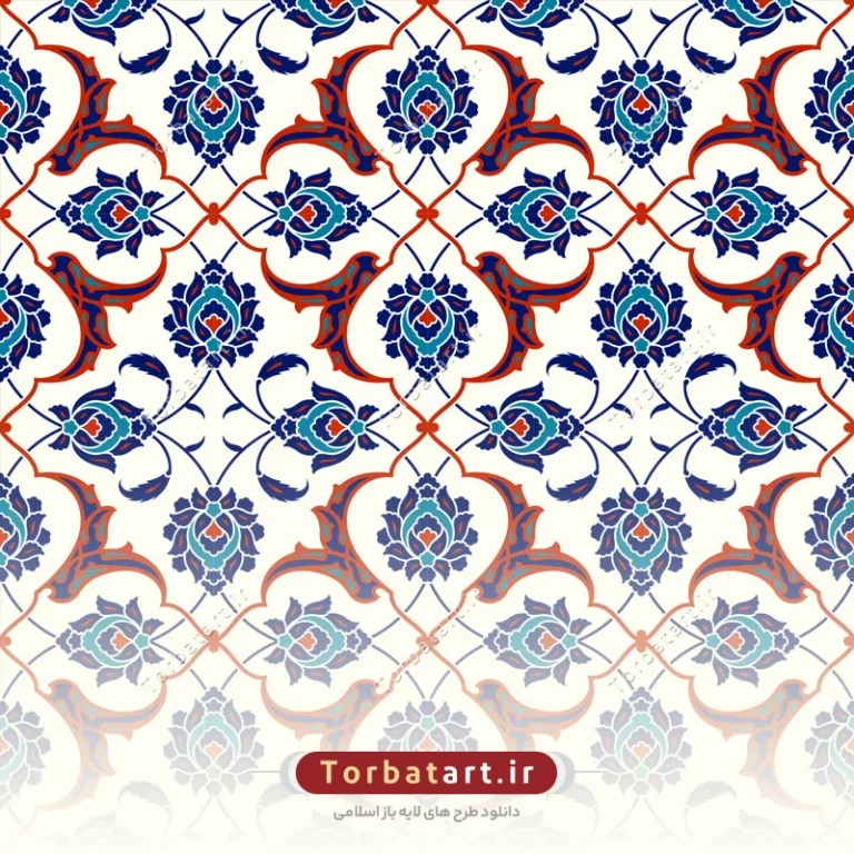 پترن اسلیمی با گل شاه عباسی
