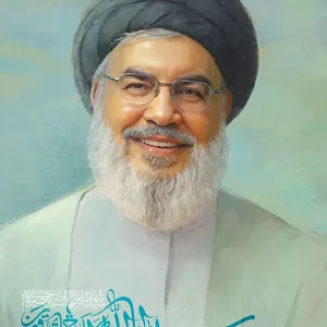 تصویر با کیفیت پرتره شهید سید حسن نصر الله