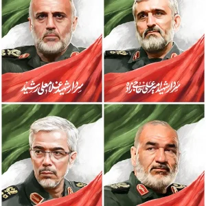 تصویرسازی سرداران شهید حملات تروریستی اسرائیل