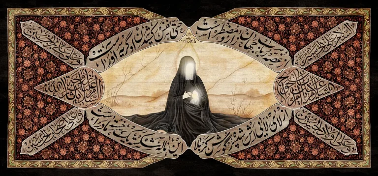 طرح با کیفیت کتیبه حضرت رباب سلام الله علیها
