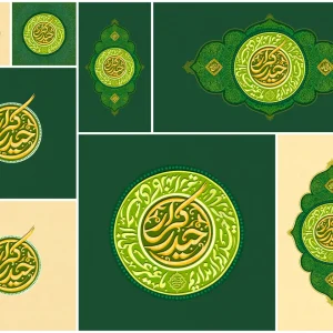 کتیبه عید غدیر با تایپوگرافی حیدر کرار (2)