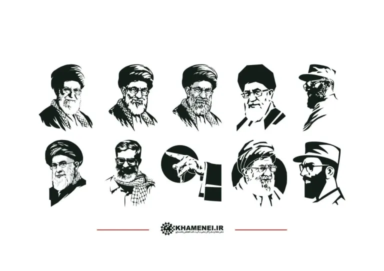 مجموعه تصاویر شابلونی شهید امام خامنه‌ای