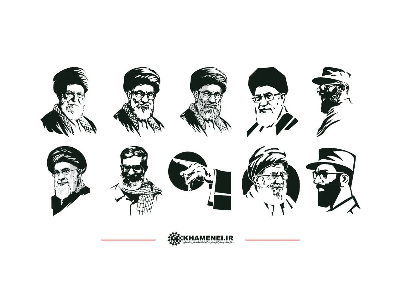 مجموعه تصاویر شابلونی شهید امام خامنه‌ای