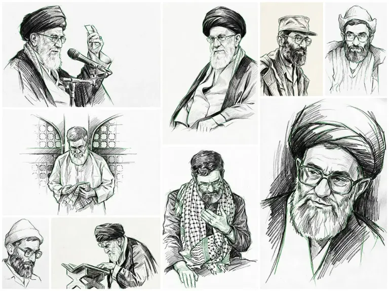مجموعه نقاشی دیجیتال رهبر شهید