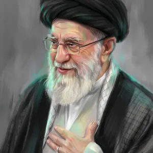 پرتره شهید آیت الله العظمی خامنه ای